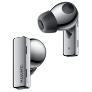 אוזניות אלחוטיות Huawei FreeBuds Pro Bluetooth עם מיקרופון בצבע כסוף/שחור הכוללות כיסוי טעינה משלוח חינם