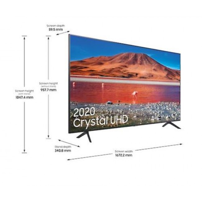 טלויזיה חכמה Samsung 75'' Smart TV UE75TU7100  משלוח חינם