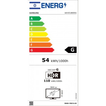 TV 43" 43CU8000 SMART New Generation Interface 2023 SAMSUNG Crystal Processor 4K TV 43" 43CU8000 SMART New Generation Interface 2023 SAMSUNG Crystal Processor 4K