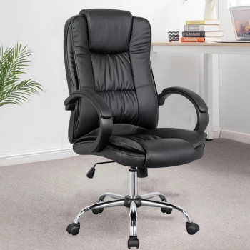 Luxurious-looking executive chair and rich leather upholstery Luxurious-looking executive chair and rich leather upholstery