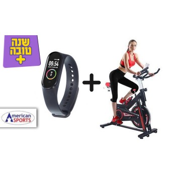 אופני ספינינג American Sports עם פונקציית זמן, מהירות, מרחק וקלוריות כולל מתנה שעון מד דופק ומשלוח חינם אופני ספינינג American Sports עם פונקציית זמן, מהירות, מרחק וקלוריות כולל מתנה שעון מד דופק ומשלוח חינם