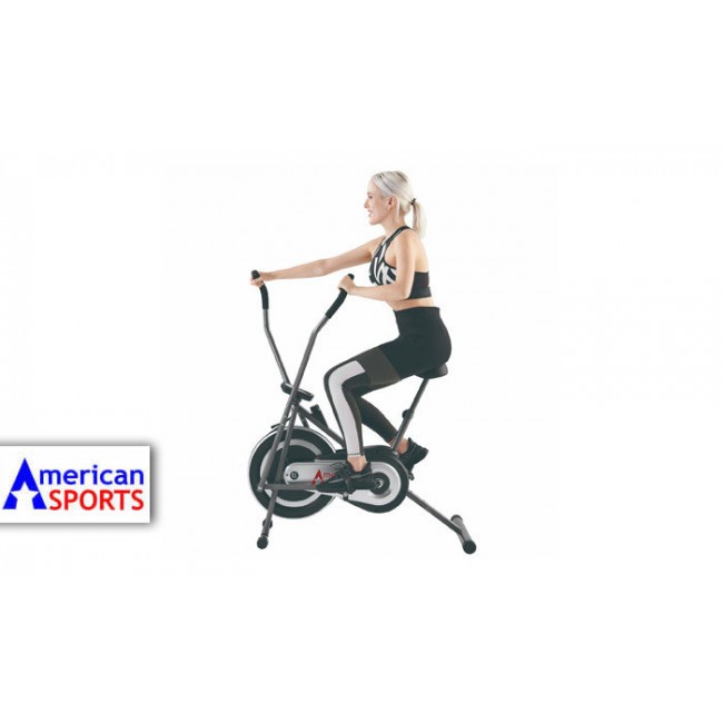 2108YQ fitness bike with LCD screen showing speed data, time, distance, heart rate, and free shipping calories