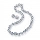 Украшения набор вместо камней Swarovski в том числе ожерелье и серьги серебряное покрытие 925 бесплатная доставка