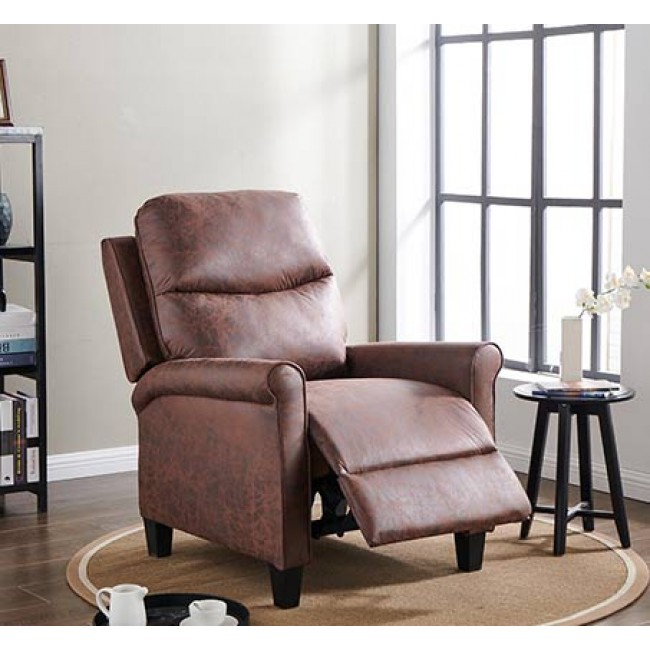 Luxurious and designed rickliner armchair with solid wooden frame to support stable LEONARDO model free shipping