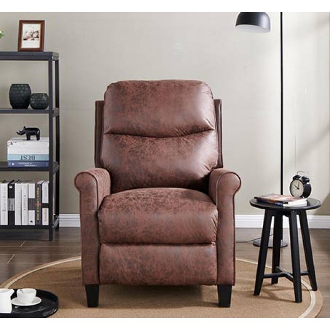 Luxurious and designed rickliner armchair with solid wooden frame to support stable LEONARDO model free shipping