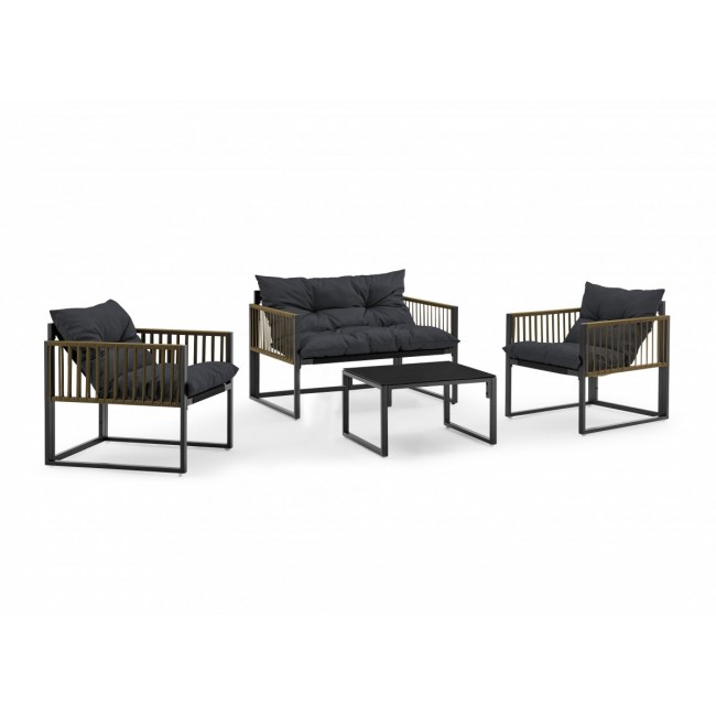 Four-piece courtyard seating system model MARSEILLE