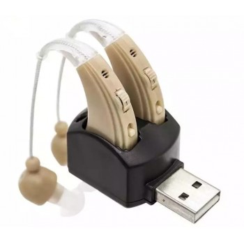 מגביר שמיעה עוצמתי נטען USB-כפול לשני האוזניים משלוח חינם