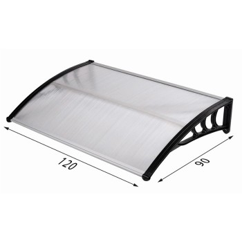 גגון גשם והצללה עם קירוי פוליקרובנט חלבי וזרועות מפוליפרופילן להתקנה עצמית מעל דלתות וחלונות,במגוון צבעים ומידות לבחירה משלוח חינם