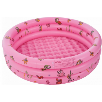 בריכה מתנפחת לילדים בקוטר 100/42 ס"מ עם הדפס קרקעית ים - ב 3 צבעים לבחירה כחול,ורוד,ירוק  משלוח חינם