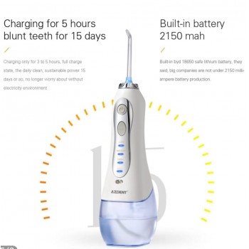 מכשיר חשמלי דנטלי נטען לניקוי השיניים והחניכיים באמצעות סילון מים- משלוח חינם