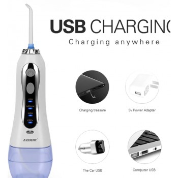 מכשיר חשמלי דנטלי נטען לניקוי השיניים והחניכיים באמצעות סילון מים- משלוח חינם