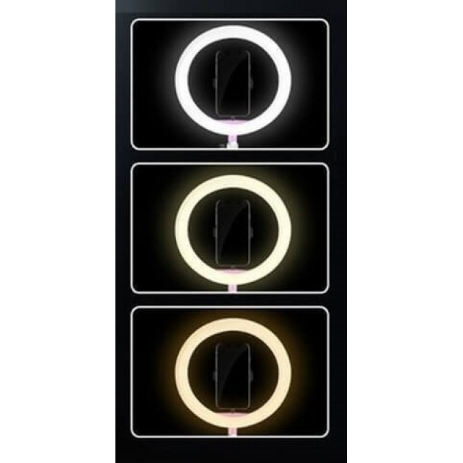 30 см профессиональное освещение кольца с мощным светодиодным освещением, включая штатив и стенд для бесплатной доставки телефона