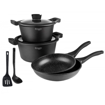8-piece pack 2 pots with lid including 2 pan and therwood and ladle from Chef Segev Moshe's VERONA series 8-piece pack 2 pots with lid including 2 pan and therwood and ladle from Chef Segev Moshe's VERONA series