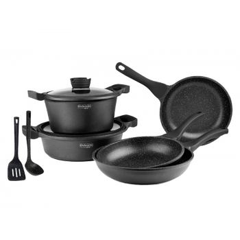 9-piece pack 2 pots with lid including 3 therwood pan and ladle from Chef Segev Moshe's VERONA series 9-piece pack 2 pots with lid including 3 therwood pan and ladle from Chef Segev Moshe's VERONA series