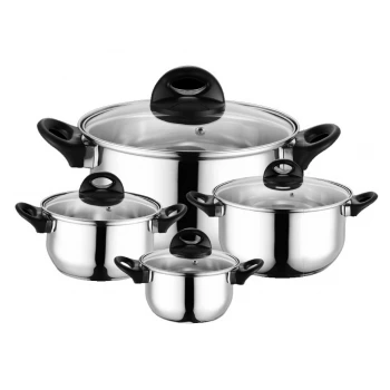 8 piece stainless steel pot set sizes 16/18/20/24 cm 8 piece stainless steel pot set sizes 16/18/20/24 cm