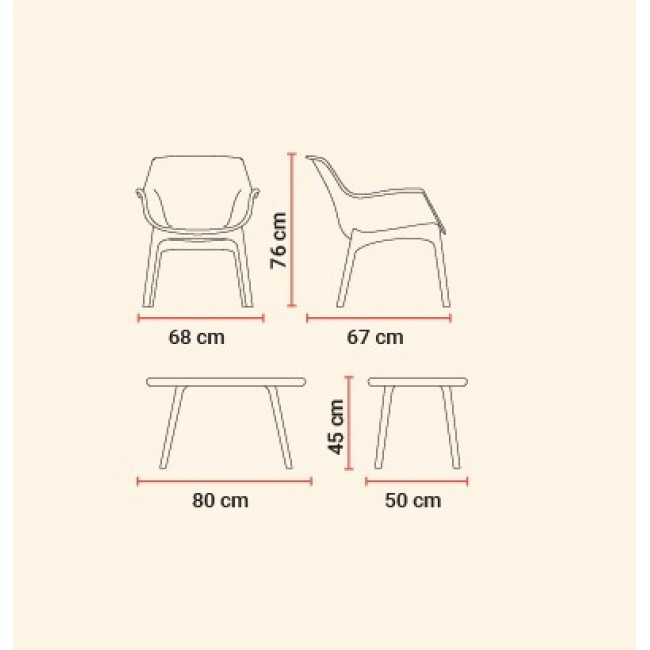 Ретро-дизайн балкон и сад сидения системы, показывая 2 одного кресла, двойной диван и цветной итальянский стол на выбор для бесплатной доставки