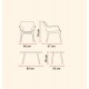 מערכת ישיבה למרפסת ולגינה בעיצוב רטרו, הכוללת 2 כורסאות יחיד , ספה זוגית ושולחן אירוח תוצרת איטליה בצבעים לבחירה  משלוח חינם