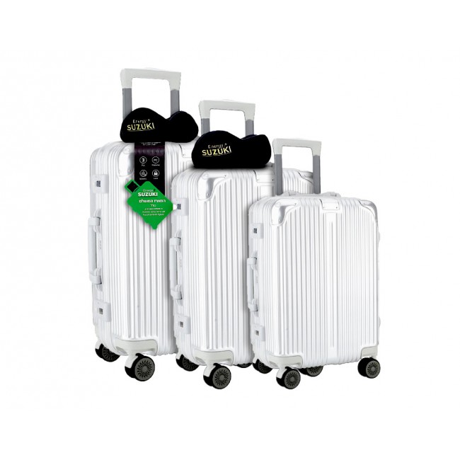 סוזוקי טרמינל סט 3 מזוודות שחור 2 כריות ומשקל SUZUKI Energy ב 5 צבעים לבחירה!  משלוח חינם