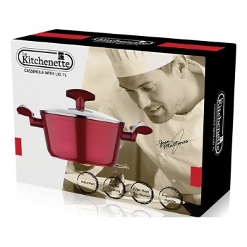 28 cm red pot BLAZE La Kitchenette free shipping  28 cm red pot BLAZE La Kitchenette free shipping