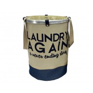 קלין סל כביסה עגול כחול 36/51 ס"מ LAUNDRY  משלוח חינם
