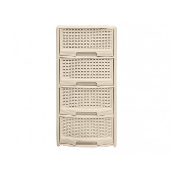 Enterprise/Megiron is designed in a rattan style with 4 drawers, extremely stable and rigid, in a variety of colors to choose from free shipping