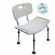 كرسي حمام قابل للتعديل مناسب للبالغين بما في ذلك مسند الظهر الذي يسمح للجلوس أثناء الاستحمام الشحن المجاني