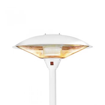 Electric heating mushroom for use in open and enclosed spaces