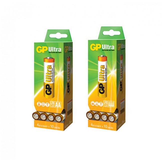 Chassis of 40 batteries S4 AAA plus a chassis of 40 units S4 AA Alkaline GP