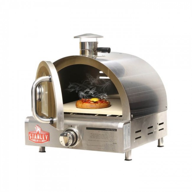Tabun/Oven Black Stainless steel gas pizza with double door on hinge with glass window Free shipping