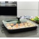 34X34 cm BLACK MARBLE Glass Cover Grill Palt by Food appeal Free Shipping