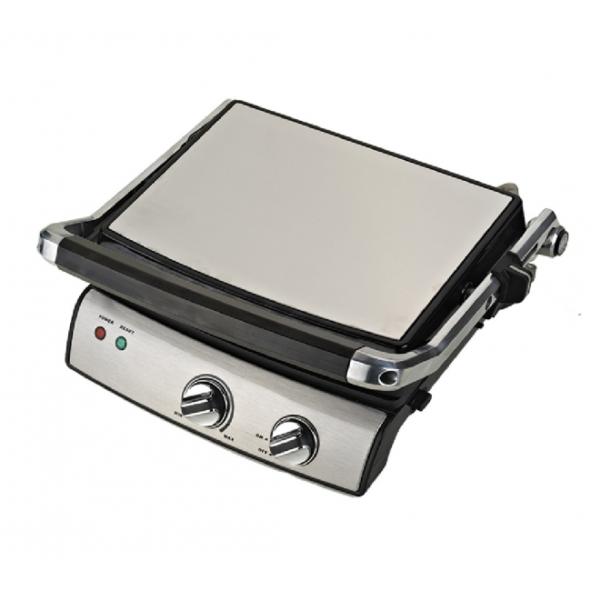DAVO plancha grill integrated pressing toaster with stainless steel finish