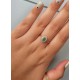 Голубое сапфировое кольцо и бриллианты модели Диана бесплатная доставка