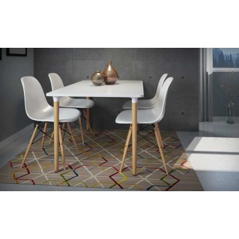 פינת אוכל מושלמת עם ארבעה כסאות דגם בראגה משלוח חינם