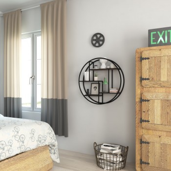 Curved, iron-grade stand combined with natural wood mirror shelves in a quality Chagall free shipping finish Curved, iron-grade stand combined with natural wood mirror shelves in a quality Chagall free shipping finish