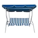 Swing 3 basic seats base silver cloth blue CAMPTOWN free shipping