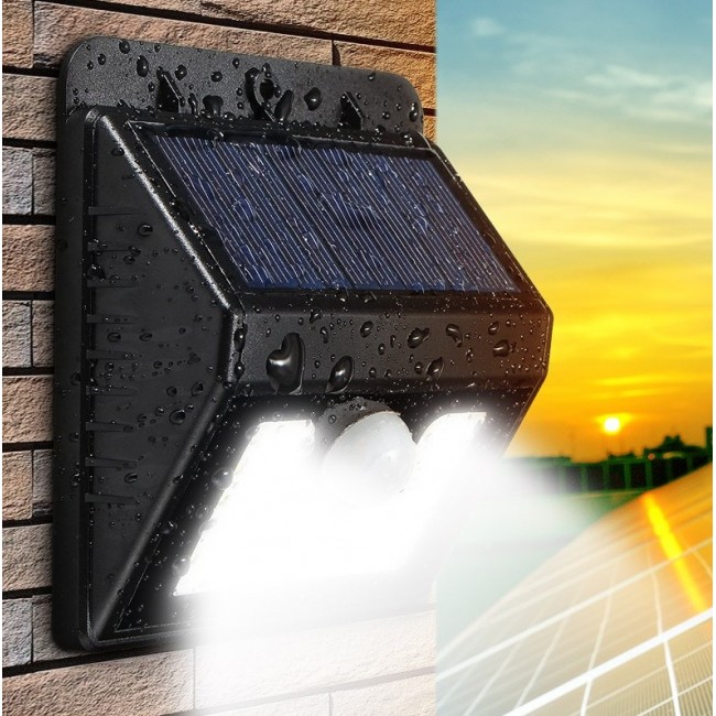 زوج من الإضاءة الشمسية مع جهاز استشعار الحركة، والإضاءة القابلة لإعادة الشحن بالطاقة الشمسية مع مجموعة من 3 أمتار و 120 درجة الشحن المجاني