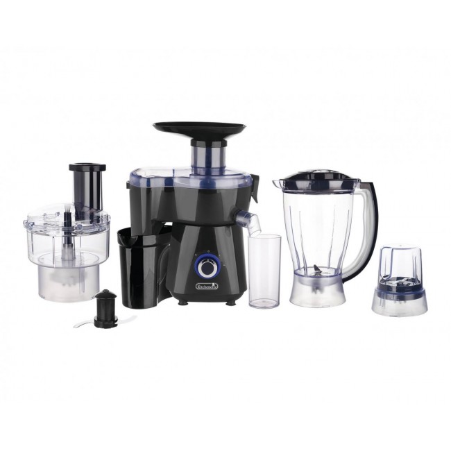Multiprocess food processor with 10 pieces, integrated hard fruit juicer, blender and coffee grinder free shipping