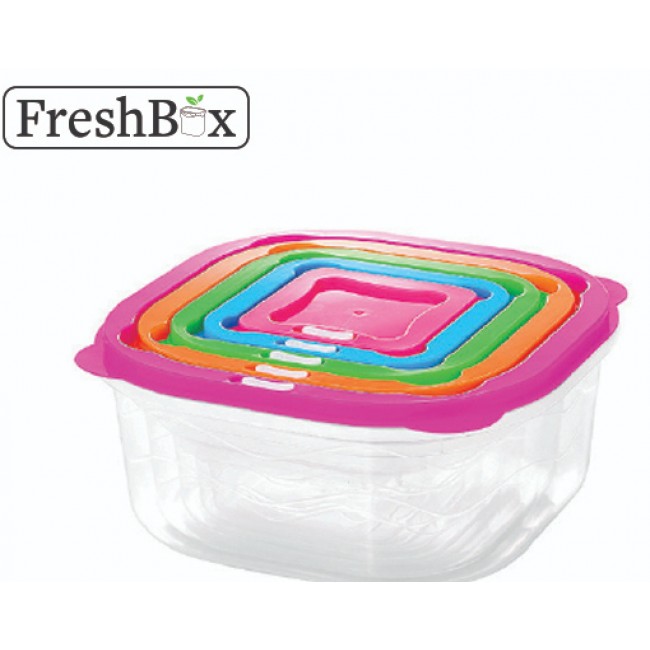 Pershbox Корпус 5 Коробки Прозрачный квадратный хранения Бесплатная доставка