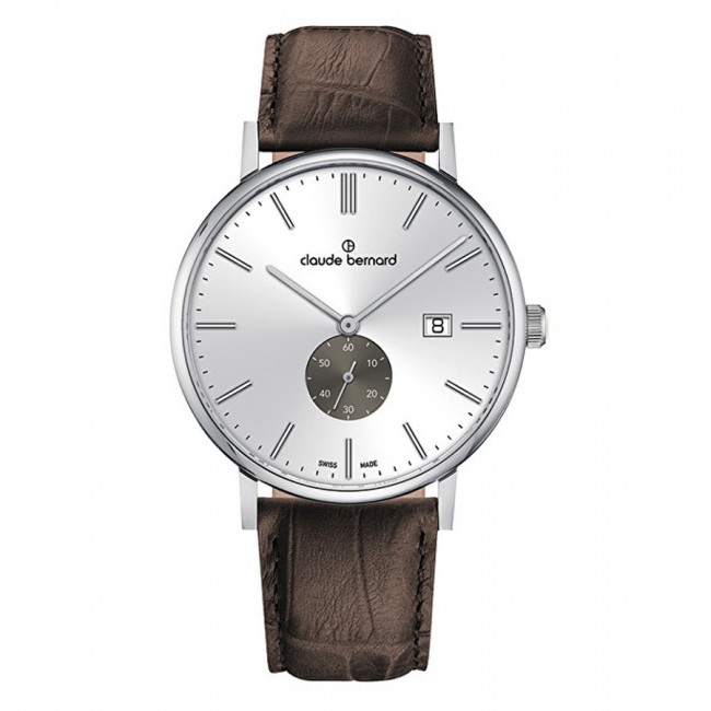 CLAUDE BERNARD Мужская Классика Швейцарские наручные часы SLIM LINE Бесплатная доставка