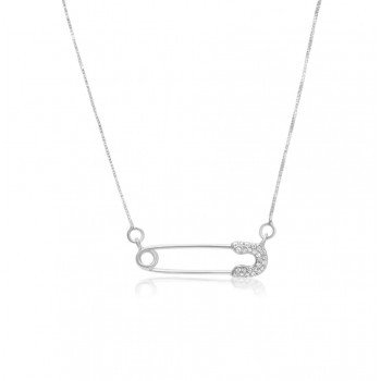 Gold and Diamond Safety Pin Necklace Free Shipping Gold and Diamond Safety Pin Necklace Free Shipping