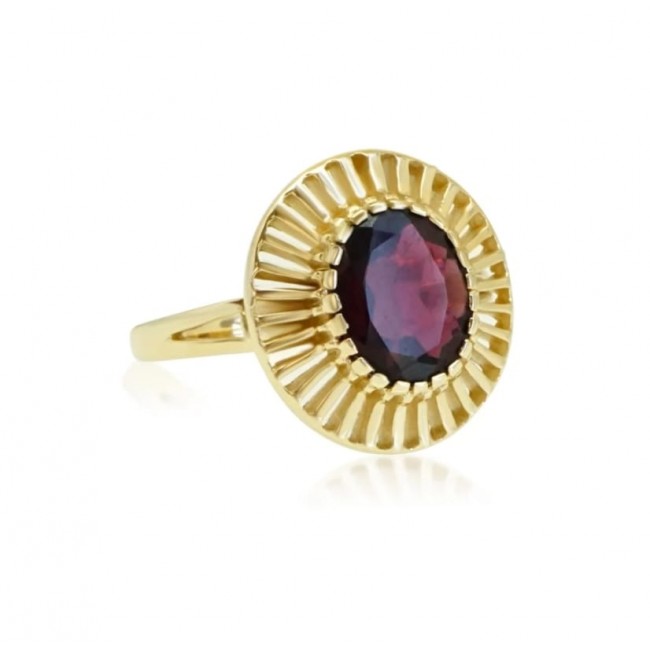 טבעת זהב דגם קליאופטרה|טבעת זהב מיוחדת עם אבן חן משלוח חינם