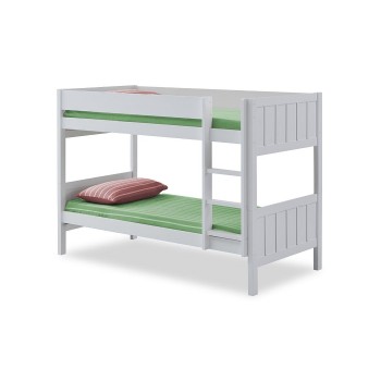 Strong bunk bed, featuring an upper bed and a lower bed with a fixed ladder Strong bunk bed, featuring an upper bed and a lower bed with a fixed ladder