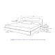 Modern bedroom, with a double bed, 2 nightstands and a mattress base