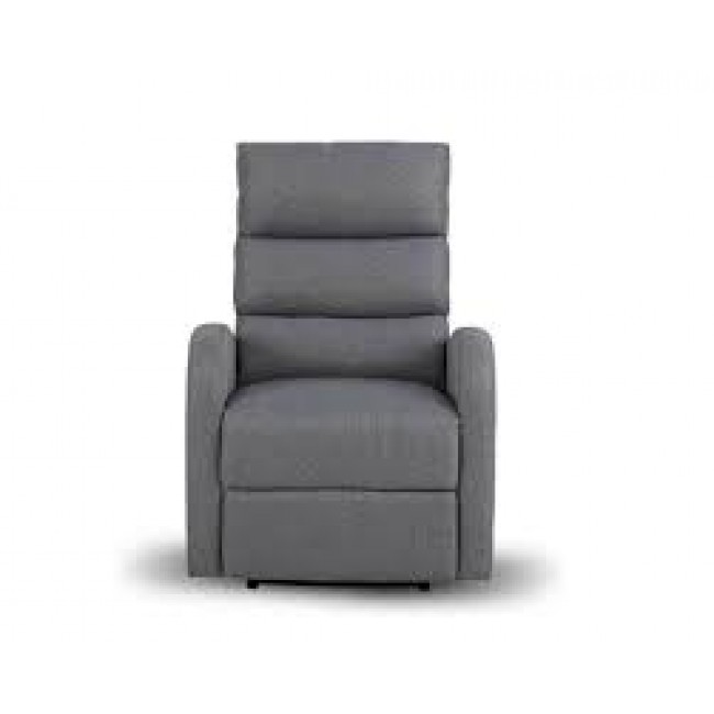 Comfortable and spacious TV armchair, insulated springs, opens to a reclining position, gray fabric shade