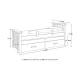 Design children's bed, friend's bed, 2 deep storage drawers, guardrail and 2 mattresses