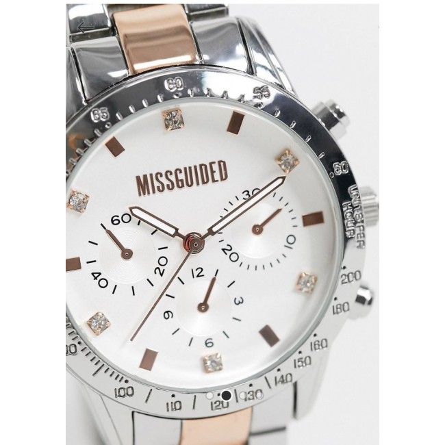 A Missguided watch for a woman in silver and gold-free shipping