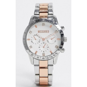 שעון Missguided לאשה בגוון כסף וזהב-משלוח חינם